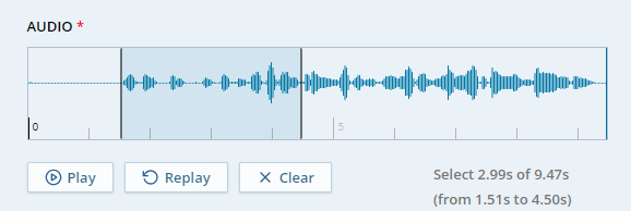The New Prompt window, showing the shaded portion of the file that will be kept.