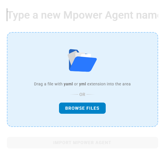 Screenshot of the dialog to import a bot.