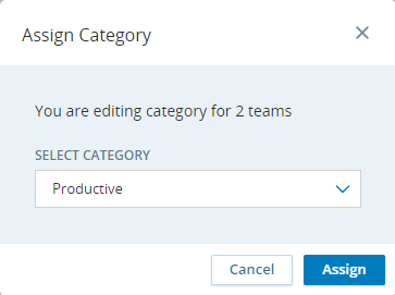 Image of Assign Category dialog.
