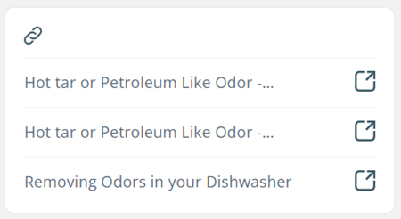 A card in Copilot for Agents with a list of links. Each has the icon to Pop Out.