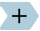 Icon of a thick arrow with a plus sign inside.