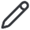 Icon of a pencil.