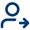 icon of a person with a right arrow.