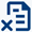 Icon of a piece of paper with an X.