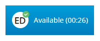 A box with your initials, your agent state, and a timer for how long you've been in that state.