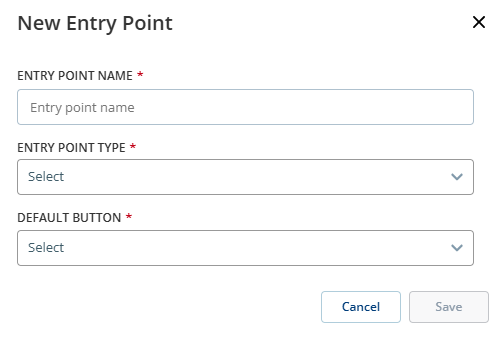 The Entry Point page where you define entry points for channels to offer in Guide