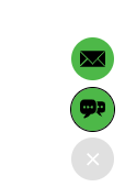 A guideGuide template that offers a chat and an email button
