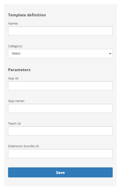 The App Extensions page, where you can create a new app extension for Apple Business Chat. 