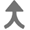 Icon of two lines converging into one.