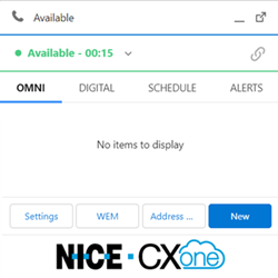 Screenshot of Salesforce Agent Lightning. A status bar. Tabs for Omni, Digital, Schedule, and Alerts.
