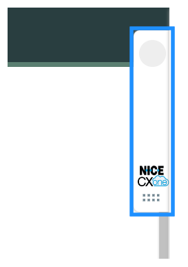 The Agent Integrated docking tab, showing the CXone Mpower logo.