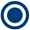 icon: a dark blue circle inside a ring.