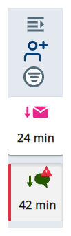 Lists the interactions assigned to you. Icons for Collapse, New Outbound, and Sort are at the top.