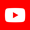 icon of a white TV on a red background.