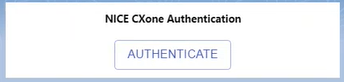 The CXone Mpower Authentication window, with the Authenticate button in the center. 