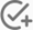 A circle containing a checkmark and a +.