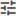 Icon of three horizontal slider controls.