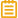 Icon: Orange notepad with writing