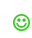 Icon of a green smiling face.