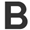 Symbol eines schwarzen Großbuchstabens B.