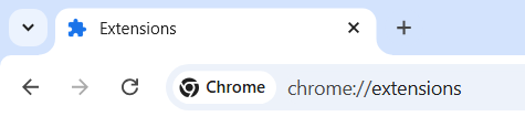 Bild des Erweiterungslinks für den Chrome-Browser.