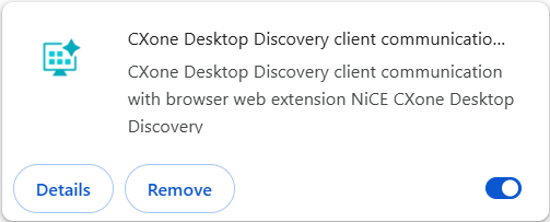 Abbildung der Desktop Discovery Client-Kommunikationserweiterung für den Chrome-Browser.