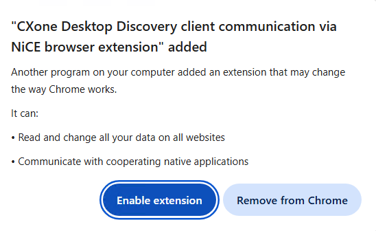 Abbildung der Desktop Discovery Client-Kommunikationserweiterung für den Chrome-Browser.