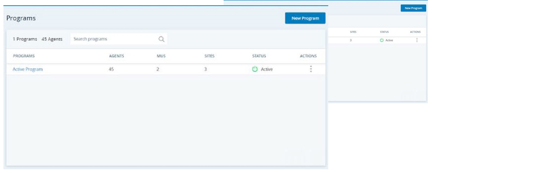Programmseite für IEX WFM Integrated