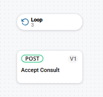 Screenshot der neuen Form von Aktionen für die Ablaufsteuerung und API-Aktionen.