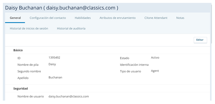 Perfil de usuario ACD Ficha General