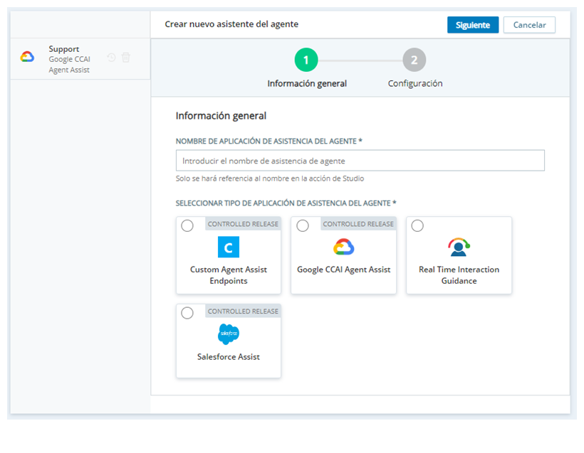 La página Agregar Bot en Agent Assist Hub, que muestra los bots que están disponibles para agregar.