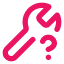 Una llave con un signo de interrogación.