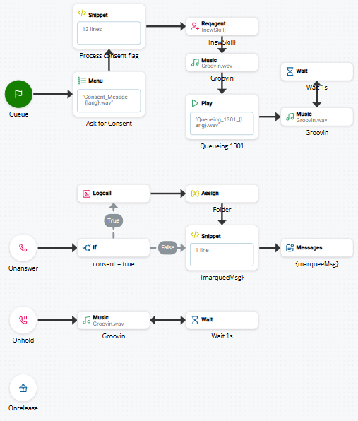 Image d'un script utilisant LOGCALL.