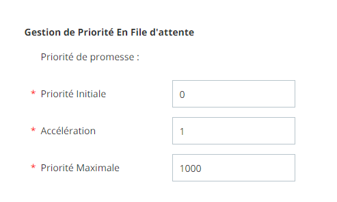 Image de la section de gestion des priorités de la page de création de compétences CXone