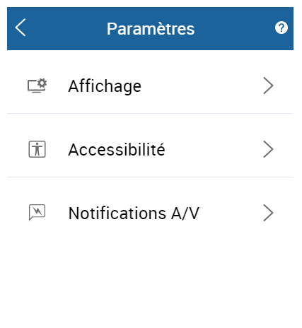 Image des options de niveau supérieur dans la fenêtre contextuelle de MAX.
