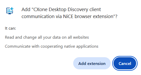 Image de l’extension de communication Desktop Discovery Client pour le navigateur Chrome.