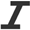 pictogram van een schuine hoofdletter I.