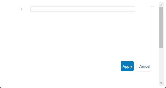 Een venster met lege genummerde lijnen waar u de aangepaste snippetcode kunt invoeren.