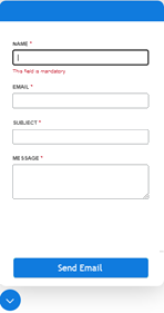 O widget de e-mail do Guide onde o visitante escreve a mensagem de e-mail a ser enviada.