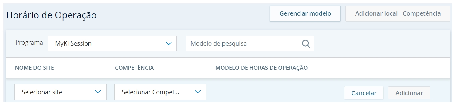 combinação de habilidade e site