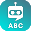 Textbot Exchange 操作的图标。 这是一个聊天气泡，里面有一双机器人的眼睛，上面有一根天线，下面有 ABC 字样。
